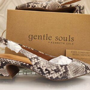 Gentle Souls Leather "Georgia" Sling back heels. NIB. Size: various